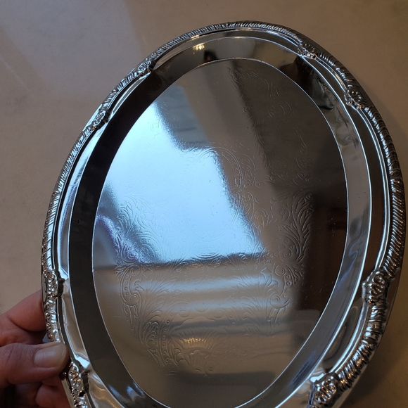 12 inch tin tray with design - Picture 3 of 4